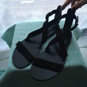 Everlane Italian Leather Cross Ankle Strap Sandal